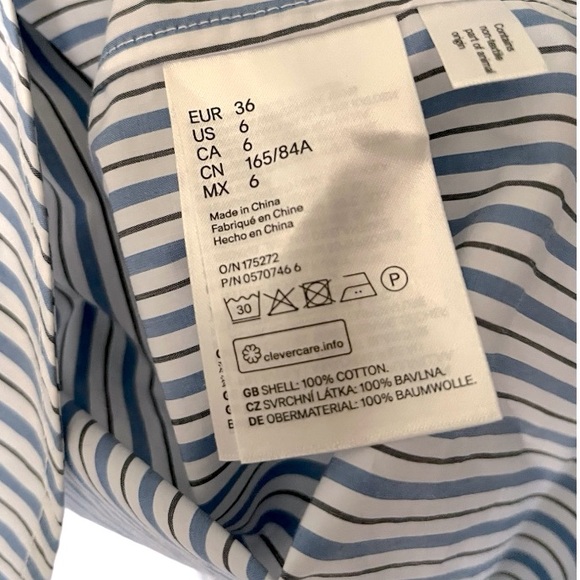 H&M Striped Shirt w Front Button Down Detail - Picture 10 of 10